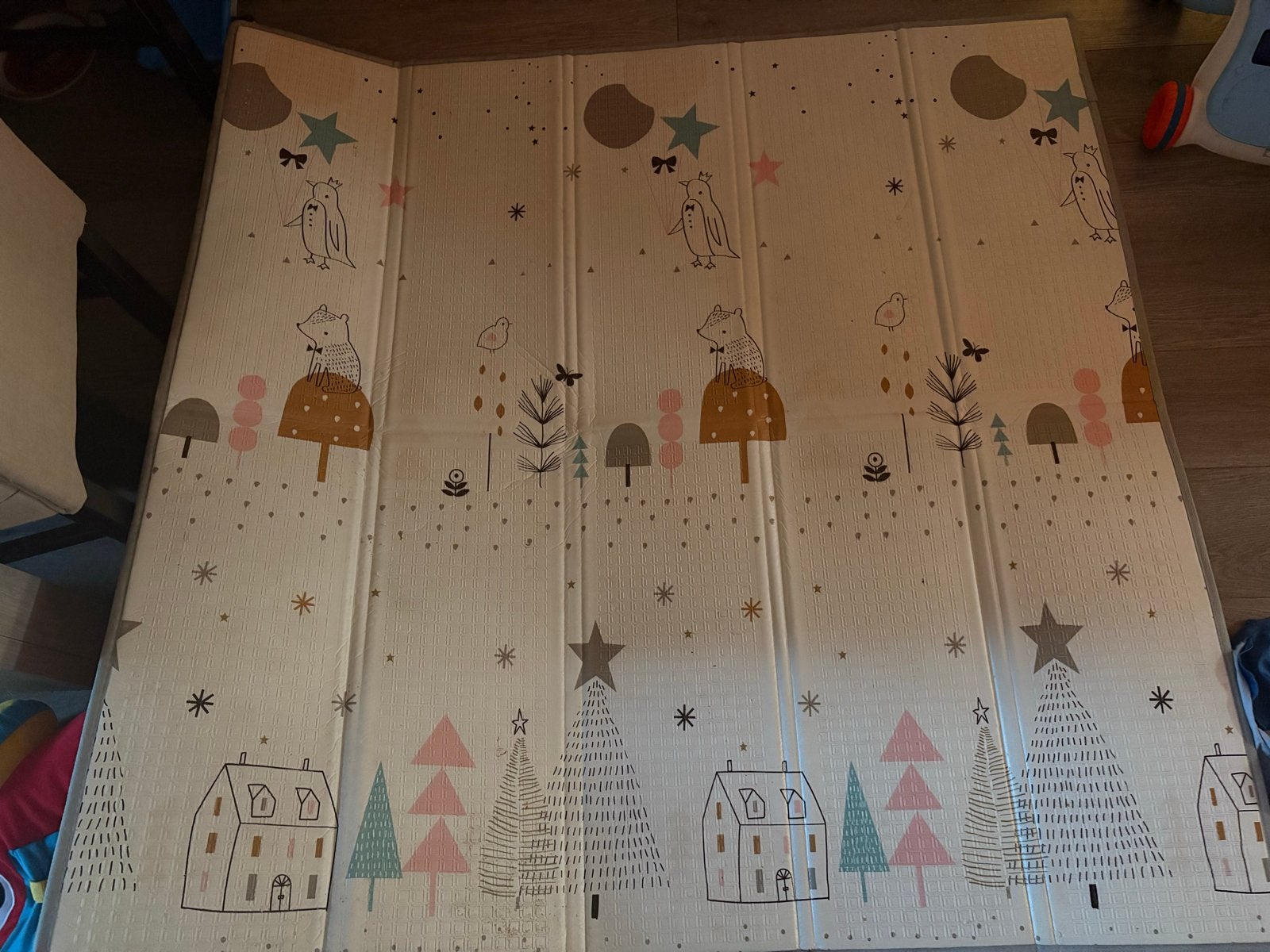 Speelkleed met bosdieren en huisjes - Zo goed als nieuw, Ophalen of Verzenden, Zo goed als nieuw, Speelkleed