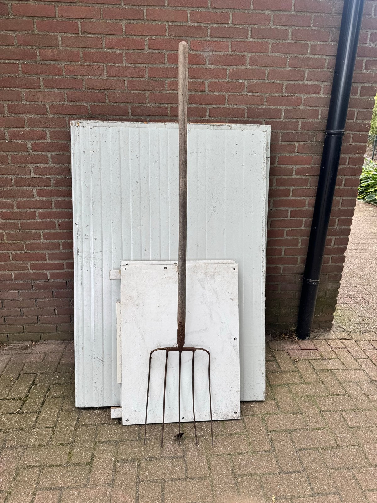 Oude hooivork / mestvork, Ophalen, Gebruikt, Vork