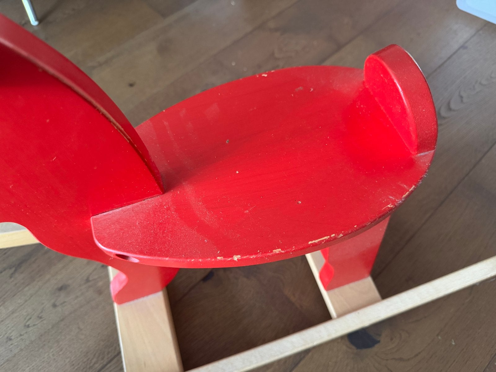 Ikea Ekorre hobbelpaard - rood houten eland, Ophalen, Gebruikt