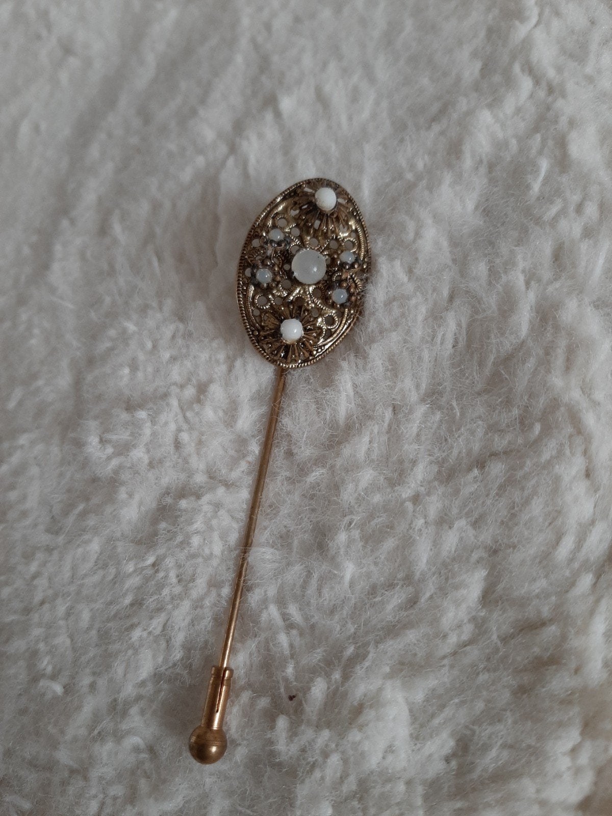 Antieke speld, Overige materialen, 4 tot 7 cm, Ophalen of Verzenden, Zo goed als nieuw