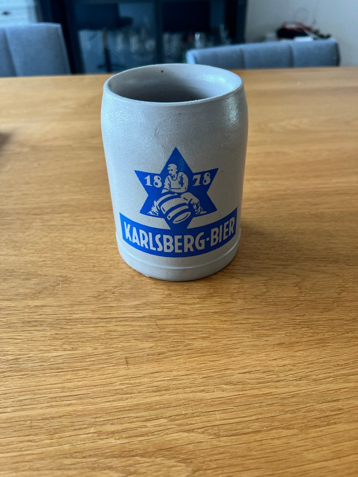 Vintage Karlsberg Bier Stein - 1878 Collectie, Verzamelen, Ophalen of Verzenden, Gebruikt, Overige, Overige merken