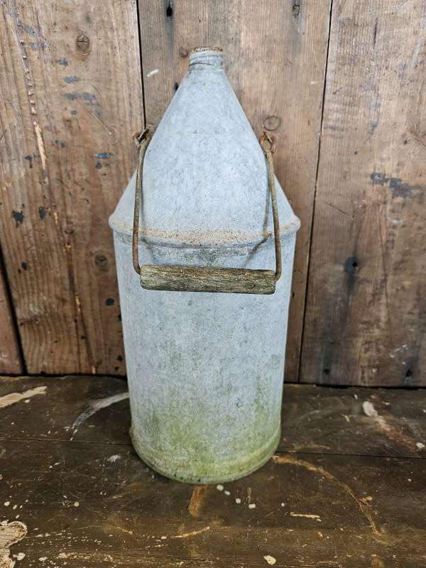 oude zinken kan ``WOONWINKEL RUSTIEK``, Antiek en Kunst, Ophalen of Verzenden