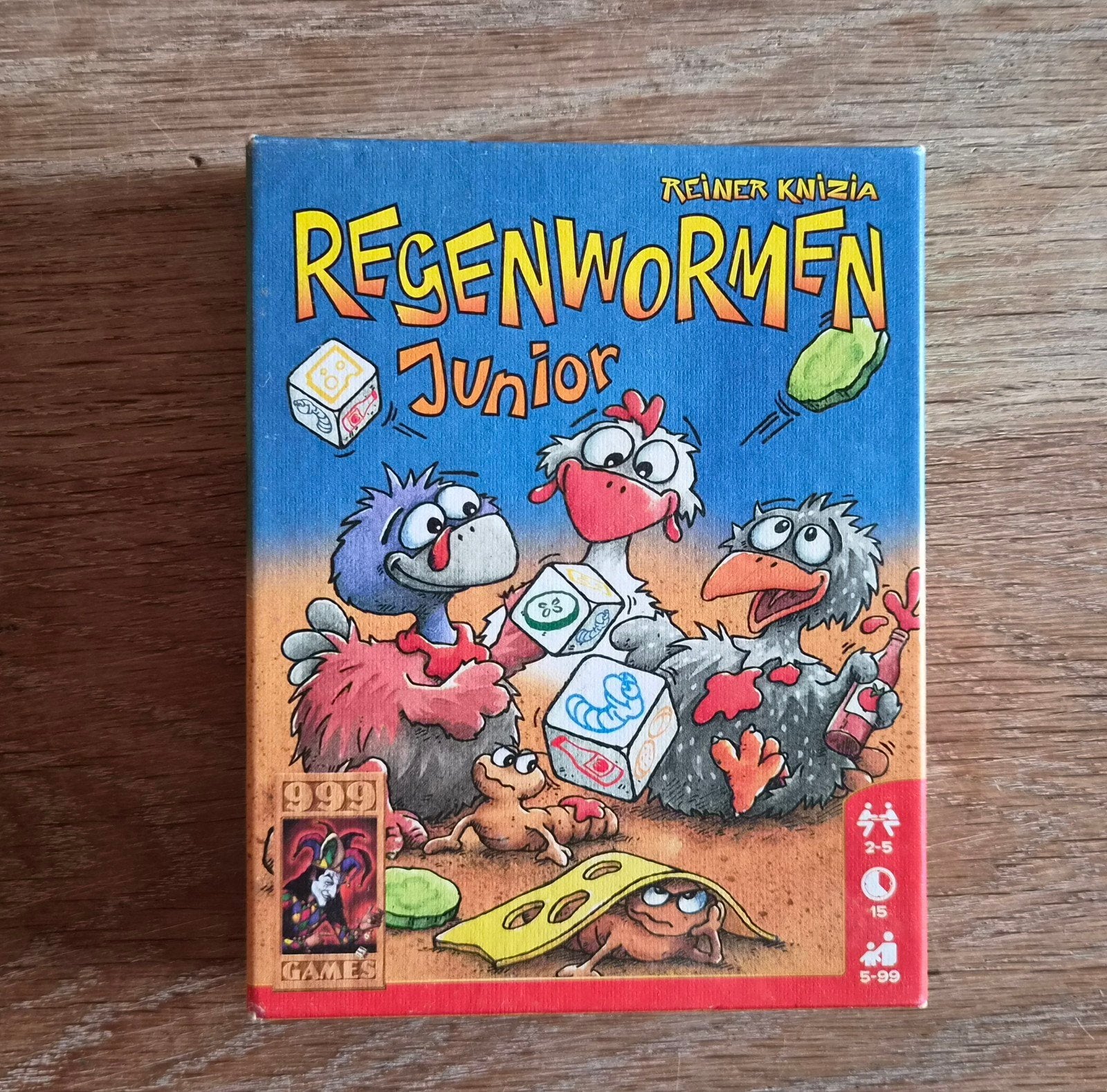 Regenwormen Junior - Leuk dobbelspel voor kinderen, Drie of vier spelers, Ophalen of Verzenden, Gebruikt, 999 Games