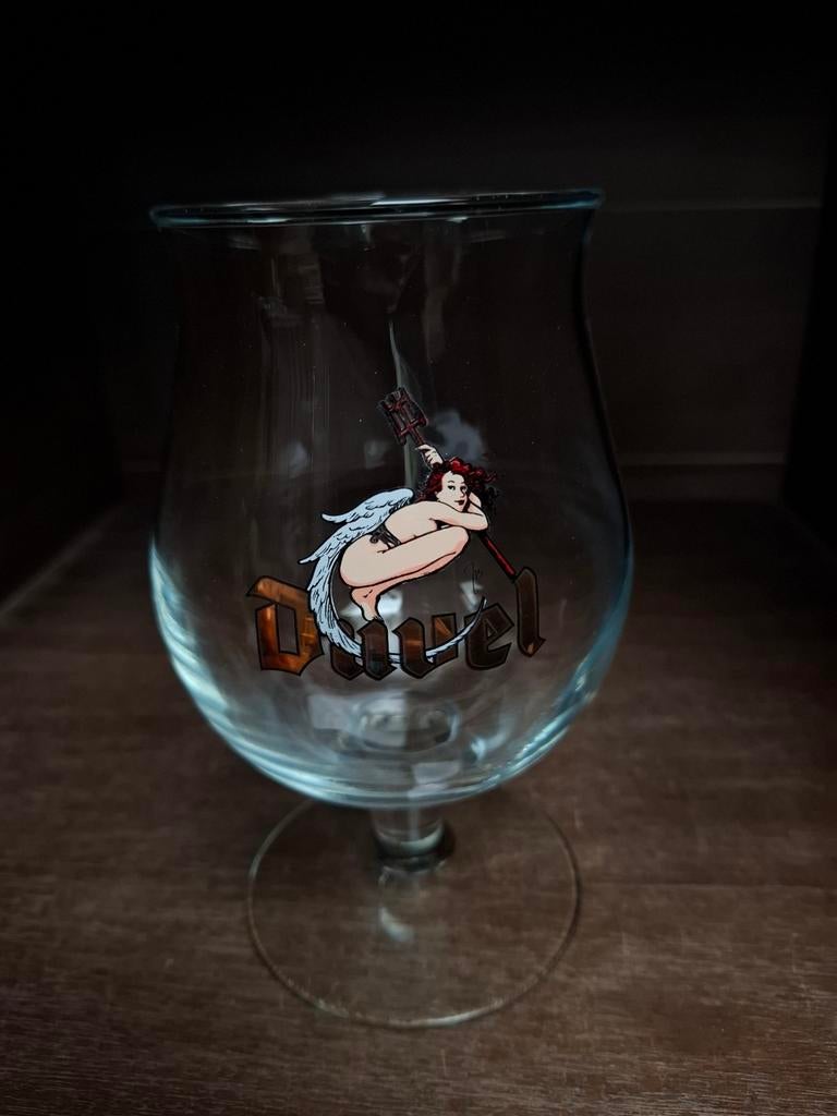 Duvel bierglas Hopduvelin 2001, Verzamelen, Glas en Borrelglaasjes, Ophalen, Zo goed als nieuw, Bierglas