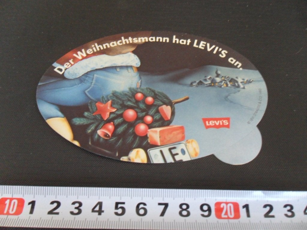 sticker der weihnachtsmann hat LEVI'S an - jeans kerstman, Verzamelen, Stickers, Ophalen of Verzenden, Zo goed als nieuw