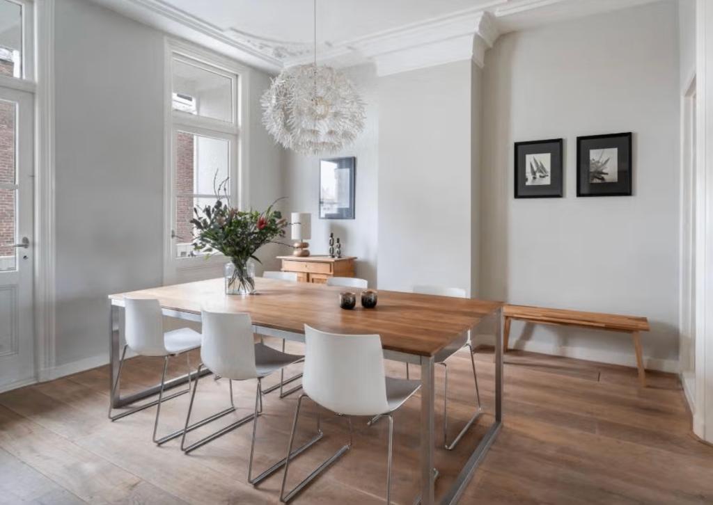 Design Eettafel stoelen (Arper Catifa 46, 6 stuks), Huis en Inrichting, Stoelen, Ophalen, Kunststof, Wit, Zo goed als nieuw
