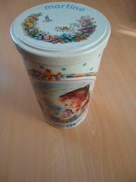 2x Blik, Martine, Casterman.1x meisje met konijn  1x bloemen, Verzamelen, Blikken, Ophalen of Verzenden, Overige