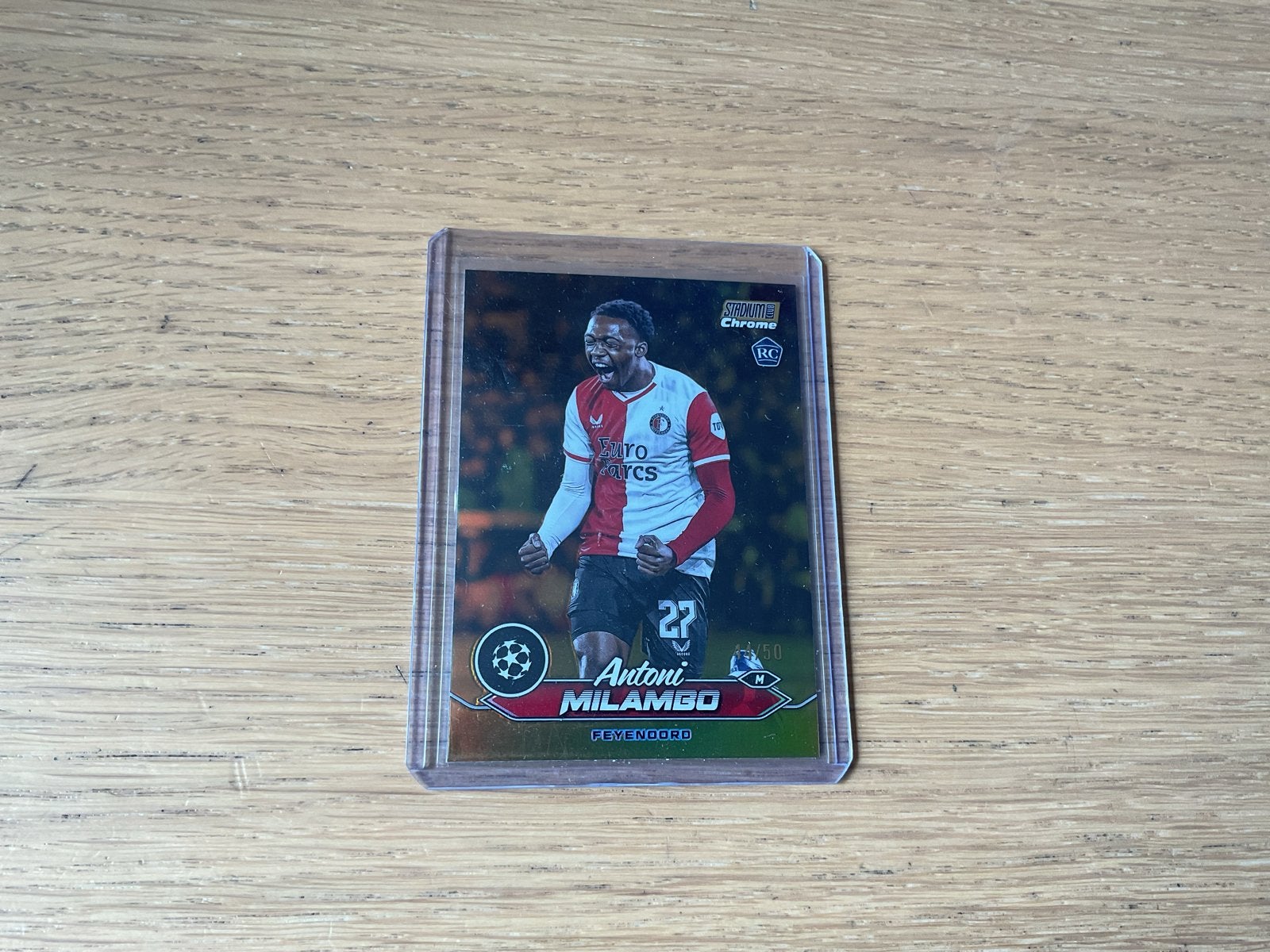 Milambo Topps Chrome Feyenoord /50 Spelerskaart, Verzamelen, Ophalen of Verzenden, Zo goed als nieuw, Feyenoord, Spelerskaart