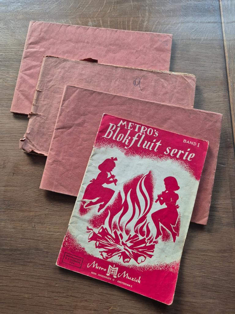 Vintage Blokfluit Boeken - Metro's & Gerrit Vellekoop, Gebruikt, Klassiek, Les of Cursus, Ophalen of Verzenden