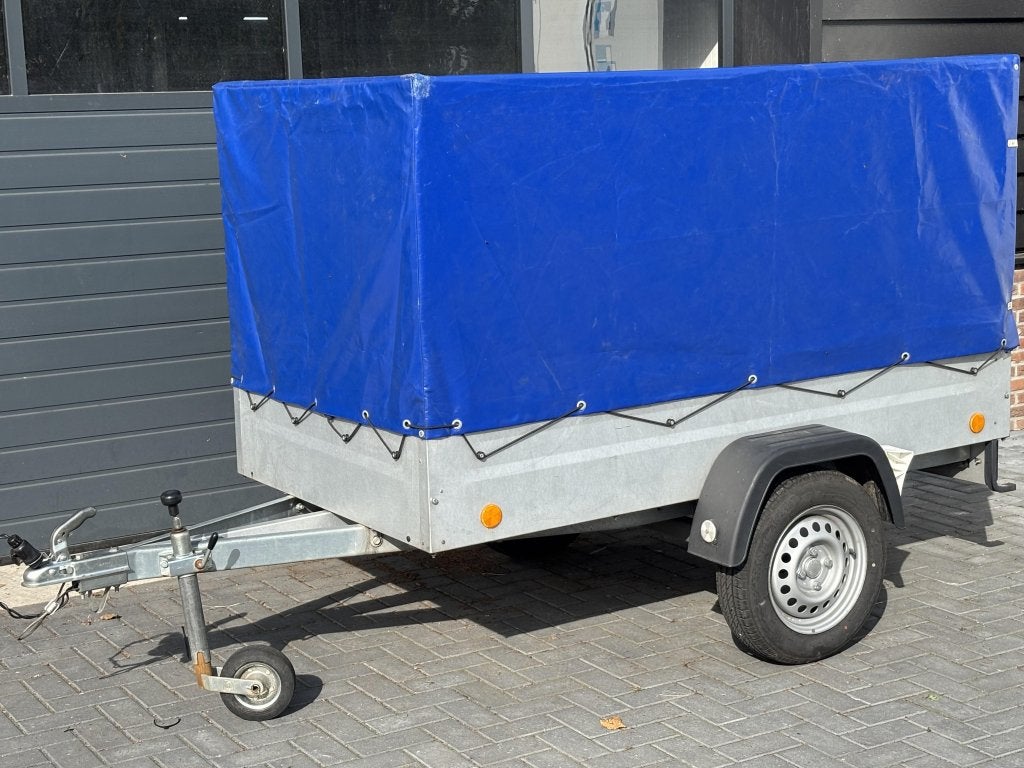 Huifaanhanger aanhangwagen enkelasser bakwagen 750 kg, Gebruikt