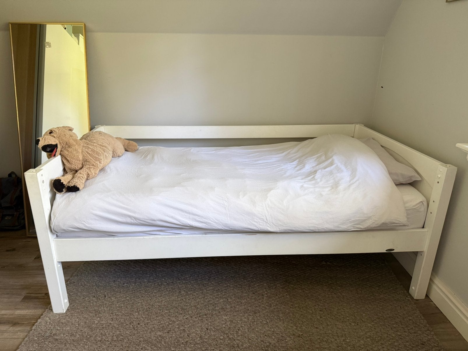 Mooi bed 90x190 wit, Kinderen en Baby's, Ophalen, 85 tot 100 cm, Zo goed als nieuw, Matras