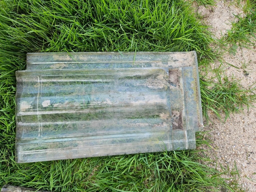 Mulden  glas dakpannen, Ophalen, Gebruikt, Steen of Klei, 15 m² of meer