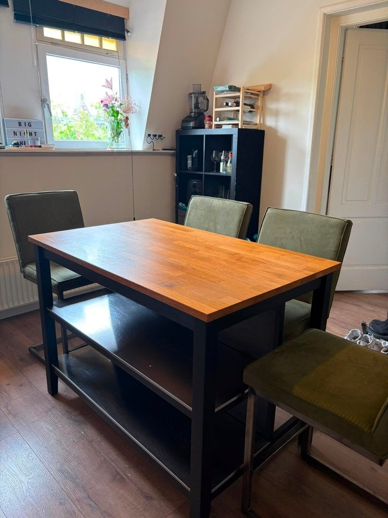Keukeneiland met stoelen, Huis en Inrichting, Keuken | Keukenelementen, Ophalen, Gebruikt, 100 tot 150 cm, 75 cm of meer