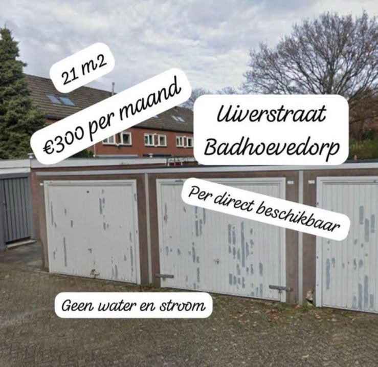Garage / opslagbox te huur ! 21m, Ophalen
