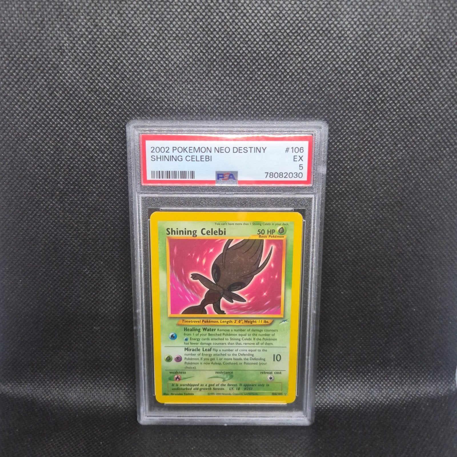 Shining Celebi Neo Destiny PSA 5, Ophalen of Verzenden, Zo goed als nieuw