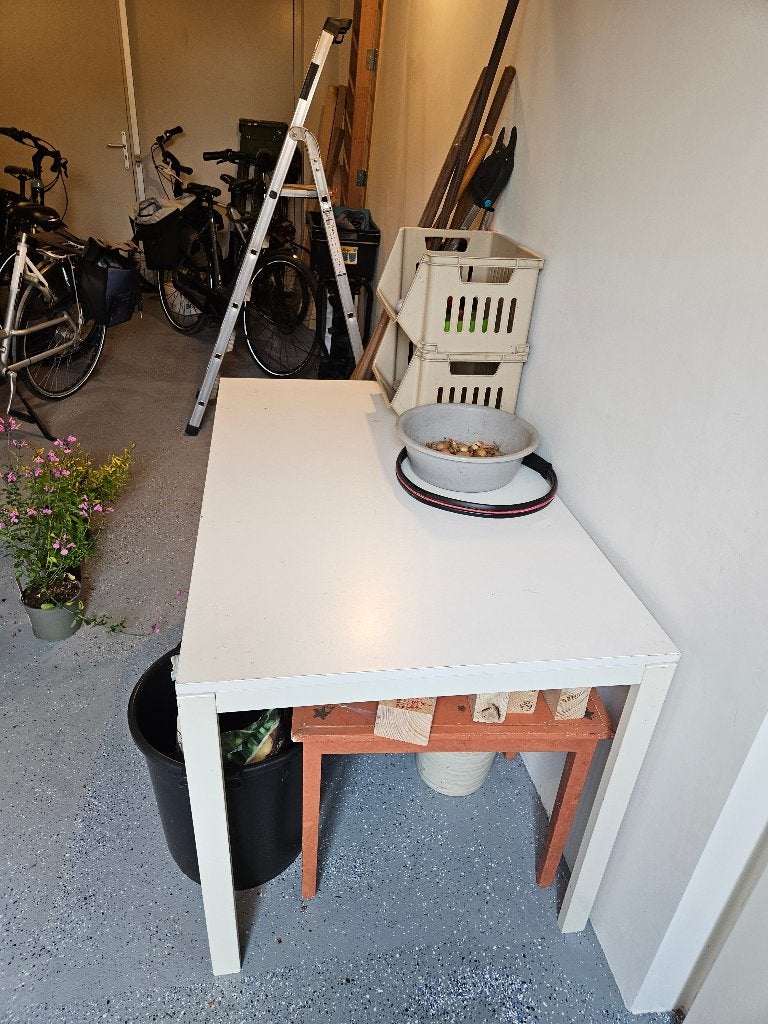 Witte Tafel, Strak, Gebruikt, 100 tot 150 cm, 50 tot 100 cm