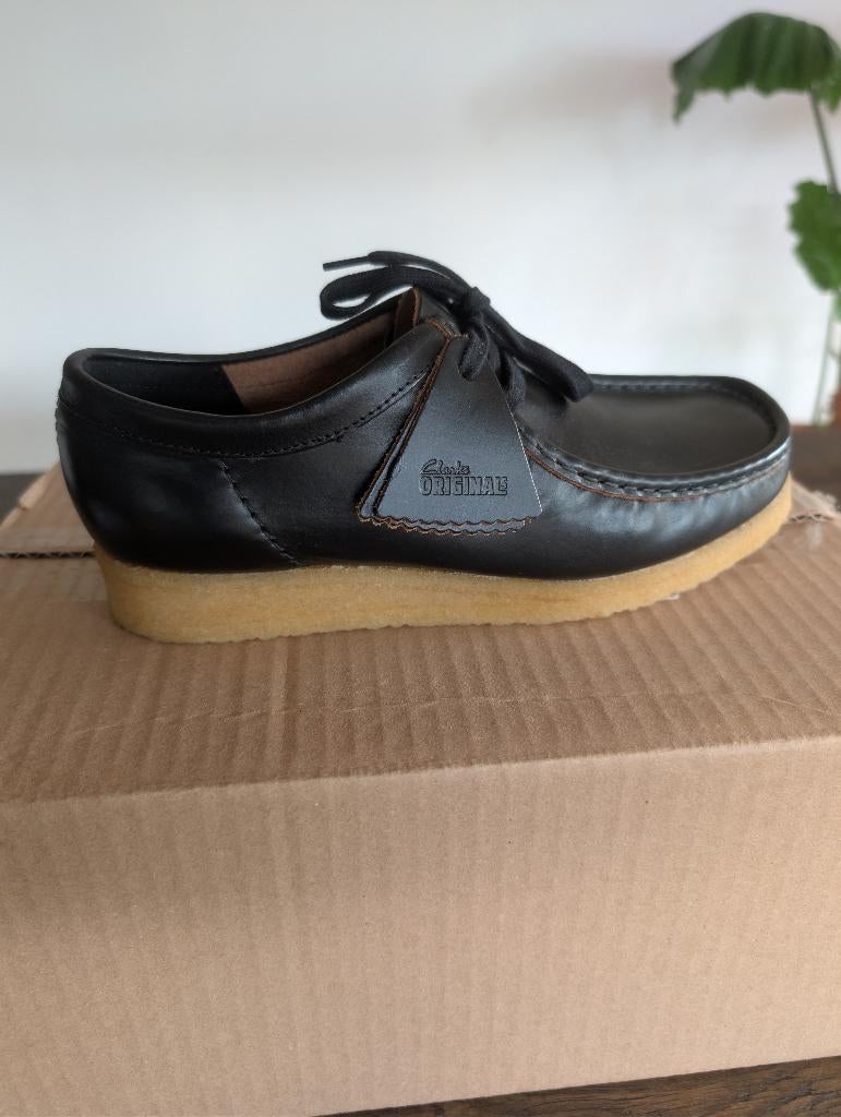 Clarks Wallabee black leather (limited edition), Verzenden, Zwart, Nieuw, Clarks