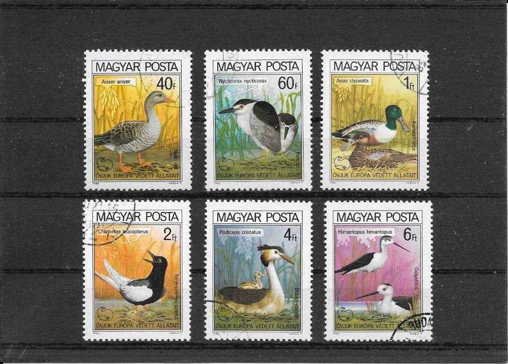 Hongarije vogels, Ophalen of Verzenden, Gestempeld
