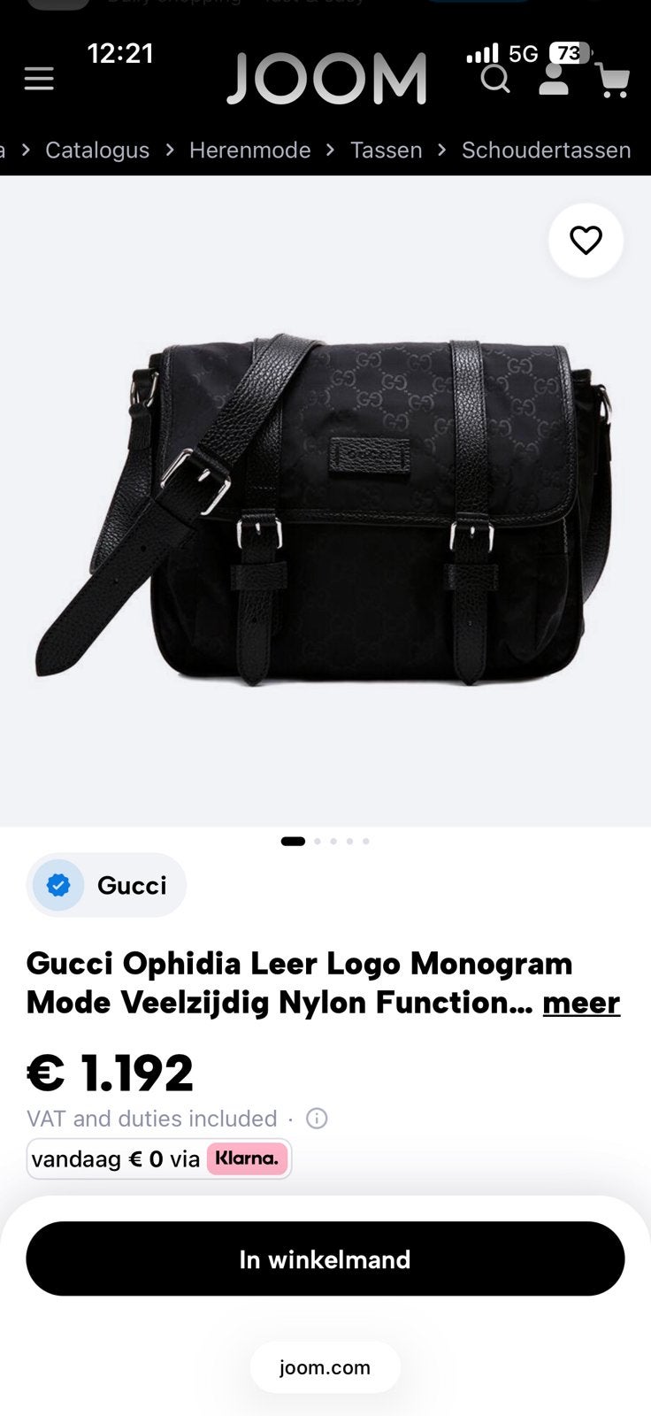 Gucci schoudertas, Ophalen of Verzenden, Zo goed als nieuw