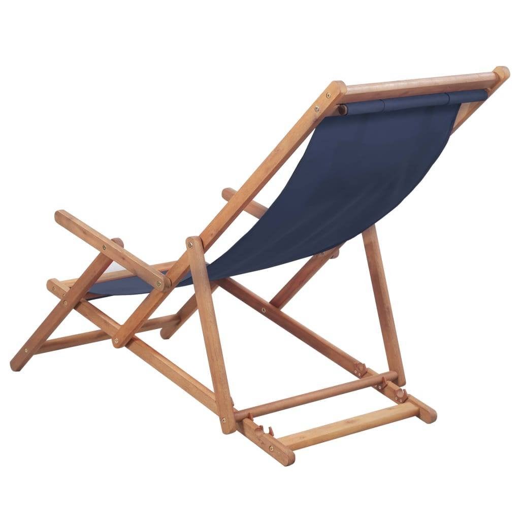 Strandstoel + kussen inklapbaar houten frame GRATIS BEZORGD!, Verzenden, Overige typen, Nieuw, Nvt
