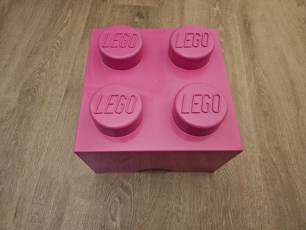 Roze LEGO opbergdoos - 4 noppen, Ophalen, Gebruikt, Overige typen, Lego