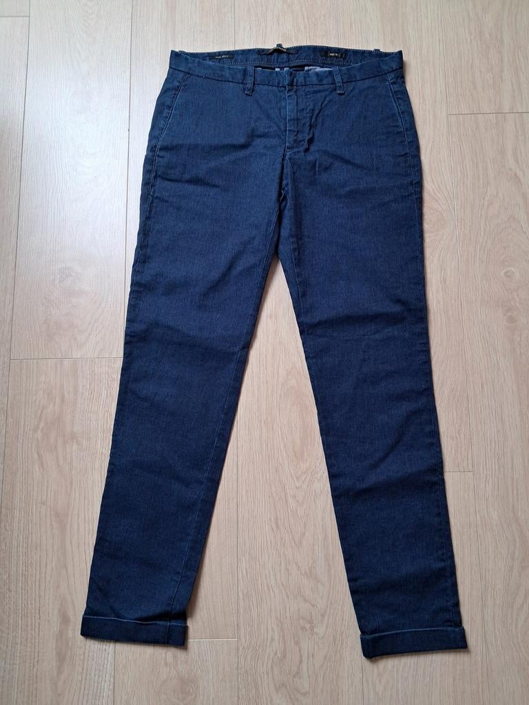 Alberto linnen chino maat 31, Blauw, Overige maten, Ophalen of Verzenden, Zo goed als nieuw