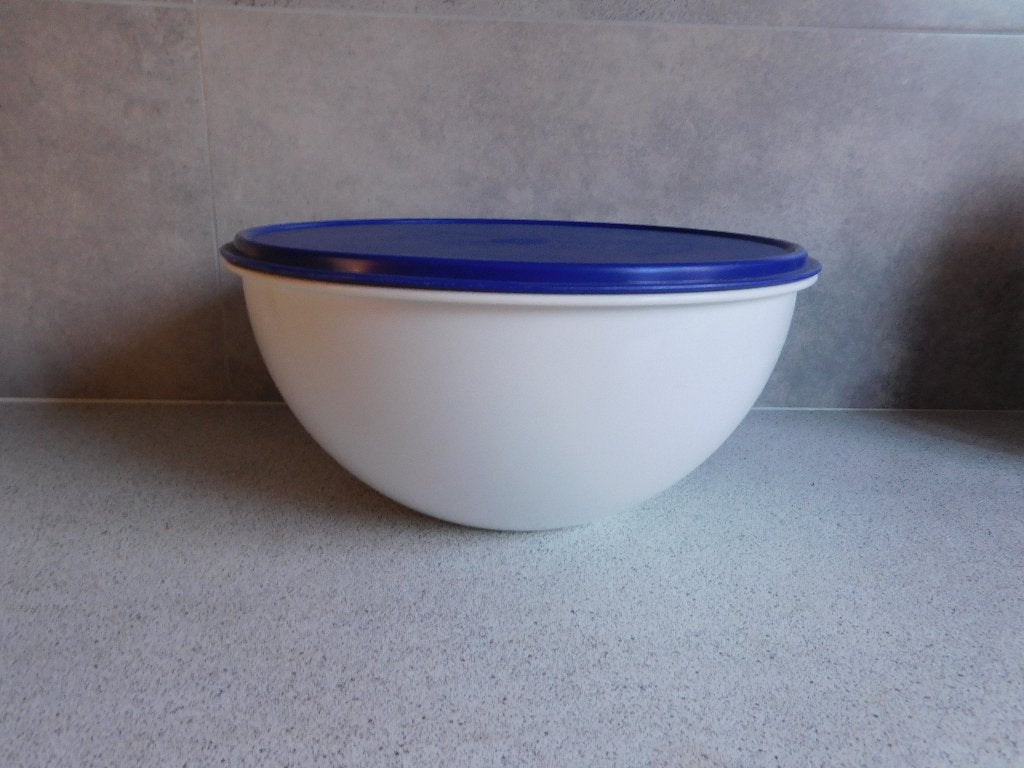 Tupperware Mixerkom 7,5 Ltr. Wit Kobalt, Ophalen of Verzenden, Zo goed als nieuw, Wit, Overige typen