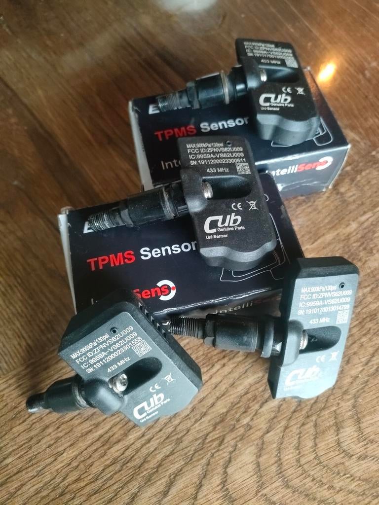 4x Cub Uni-sensor TPMS bandenspanning sensoren 433MHz, Ophalen of Verzenden, Nieuw, Universele onderdelen