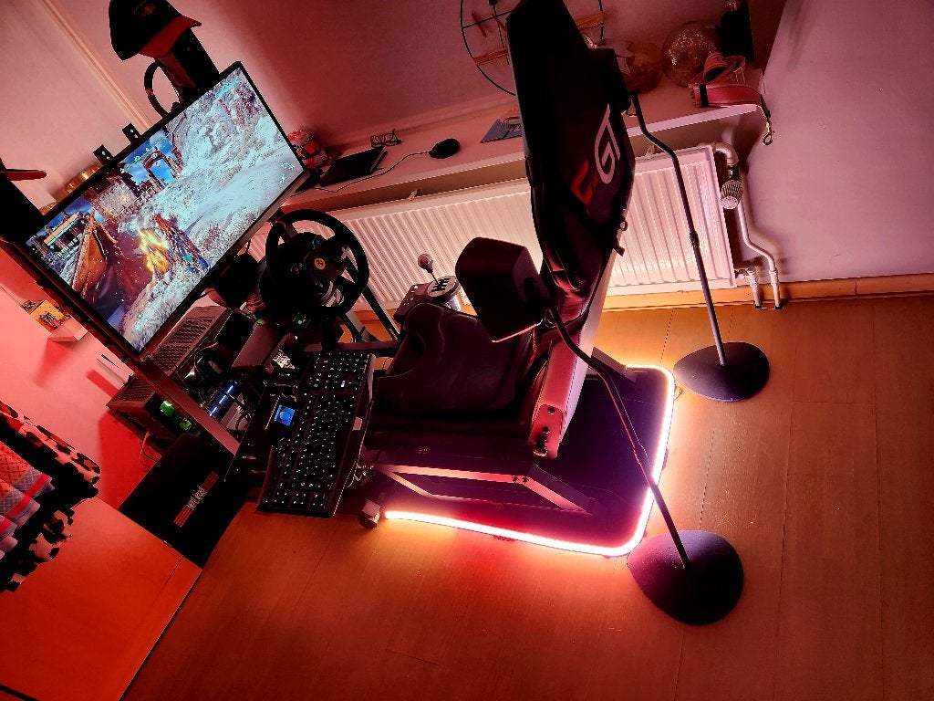 Complete Sim Racing Setup inclusief Asus ROG Ultrawide, Ophalen, Racestoel, Gebruikt, Verstelbaar