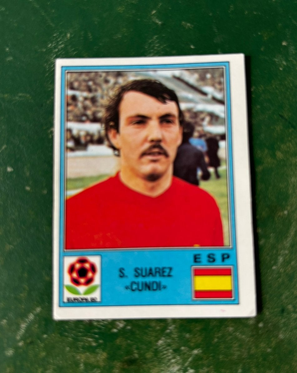 Panini plaatje S. Suares Cundi Spanje Euro 80, Ophalen of Verzenden