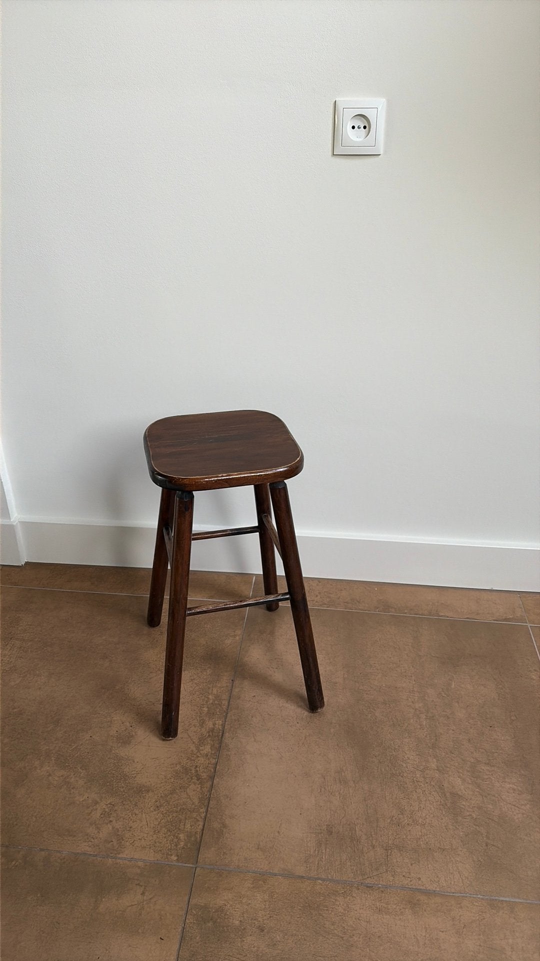 Vintage houten krukje, Ophalen of Verzenden, Gebruikt, Hout