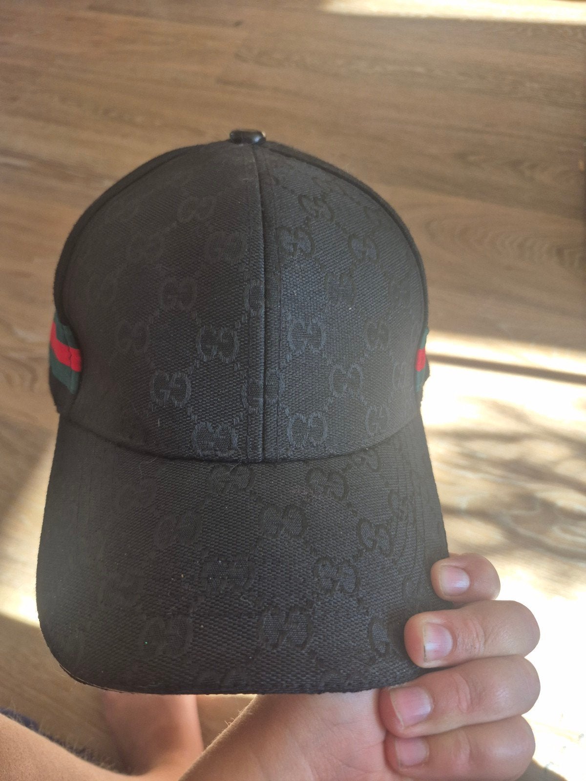 Gucci Pet Zwart met Groen/Rood Webdetail, Kleding | Heren, Gucci, One size fits all, Ophalen of Verzenden, Pet