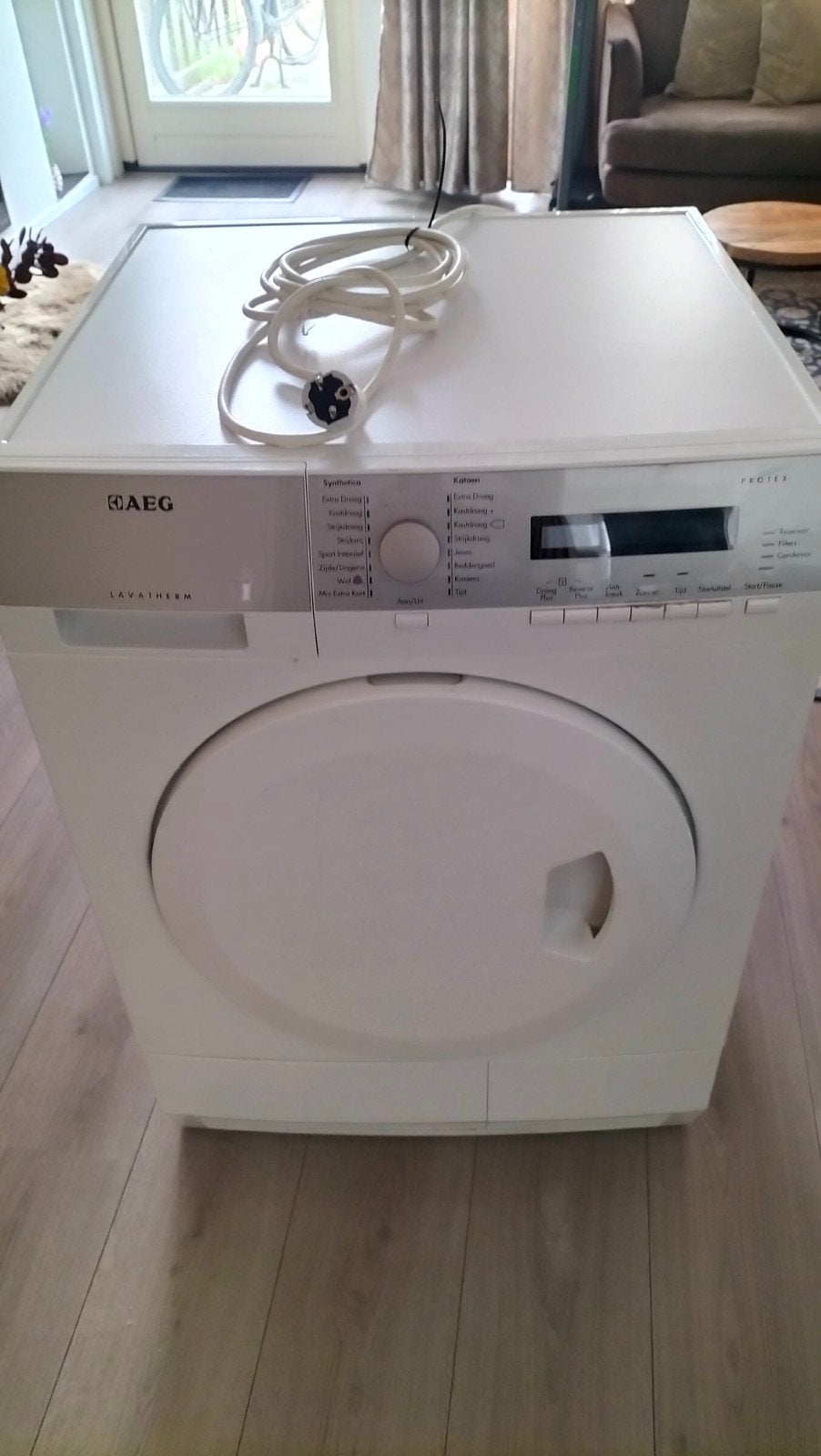 AEG Lavatherm wasdroger - Condensdroger, Witgoed en Apparatuur, Ophalen, 6 tot 8 kg, Gebruikt, Voorlader