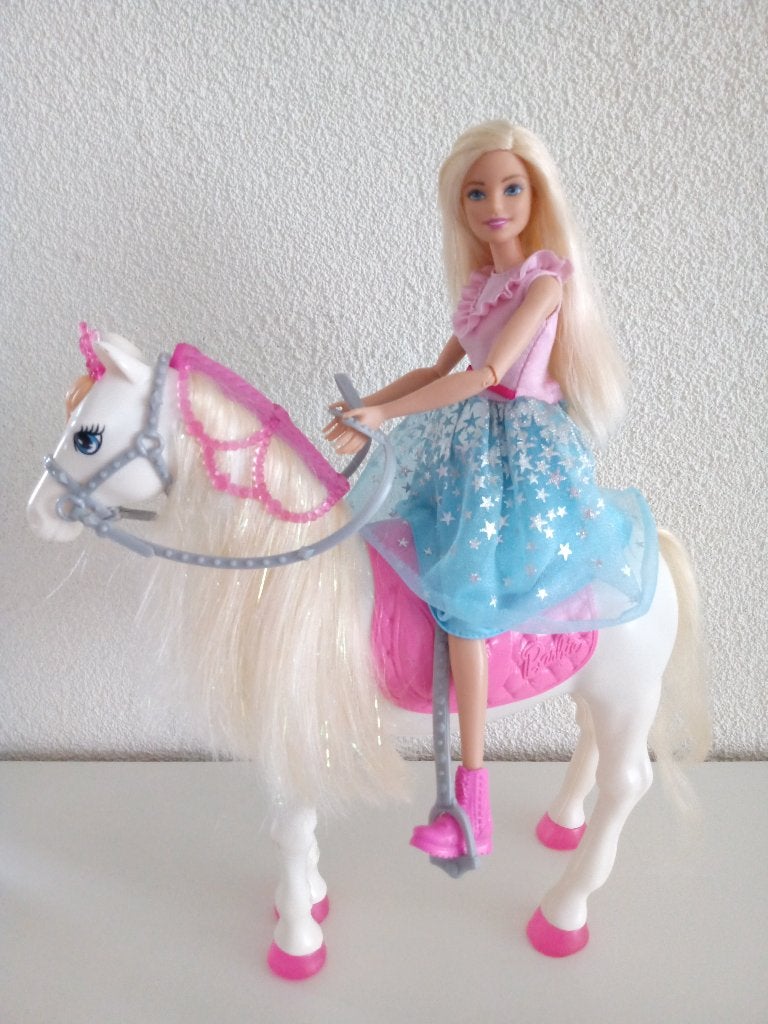 Barbie Princess Adventure - Prance & Shimmer Horse, Verzamelen, Poppen, Ophalen of Verzenden, Zo goed als nieuw, Pop