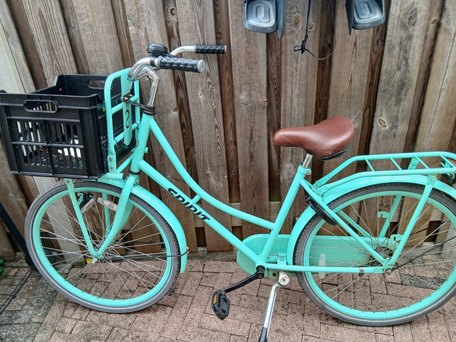 Gebruikte Spirit fiets met mandje, Terugtraprem, Gebruikt, 50 tot 53 cm, Ophalen