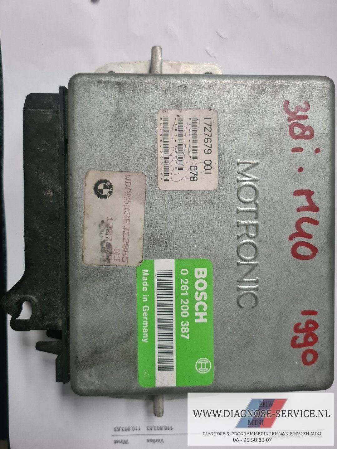 BMW 318i E30 M40 motor computer ecu Bosch 0261200387, Gebruikt, -, -, Ophalen of Verzenden