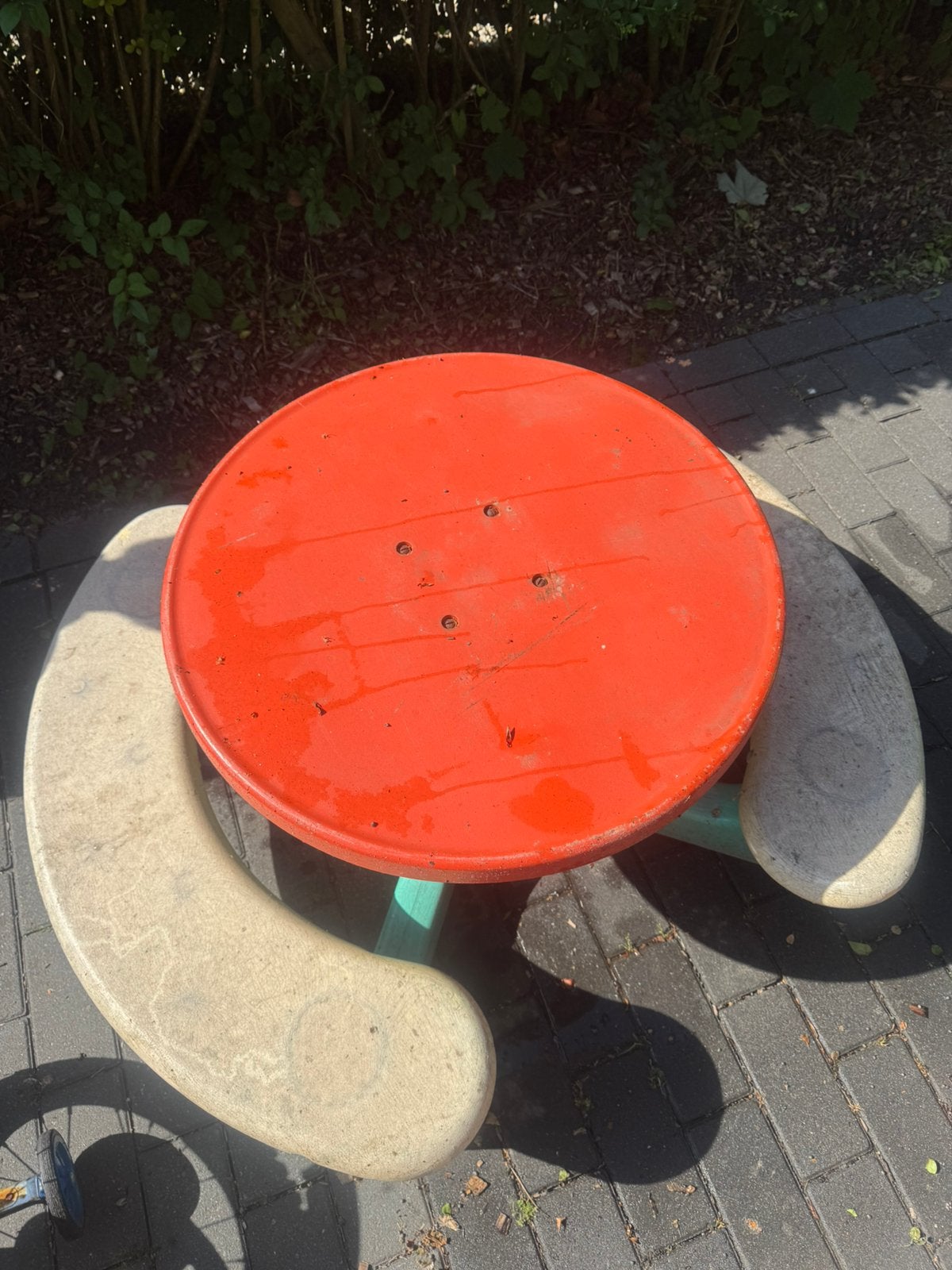 Kinder tuinbank, Ophalen, Gebruikt, Rond, Kunststof