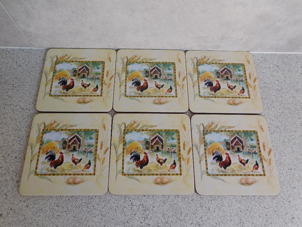6x Onderzetter 10x10 cm. Landleven Alie Kruse-Kolk, Ophalen of Verzenden, Zo goed als nieuw, Glas of Kopje