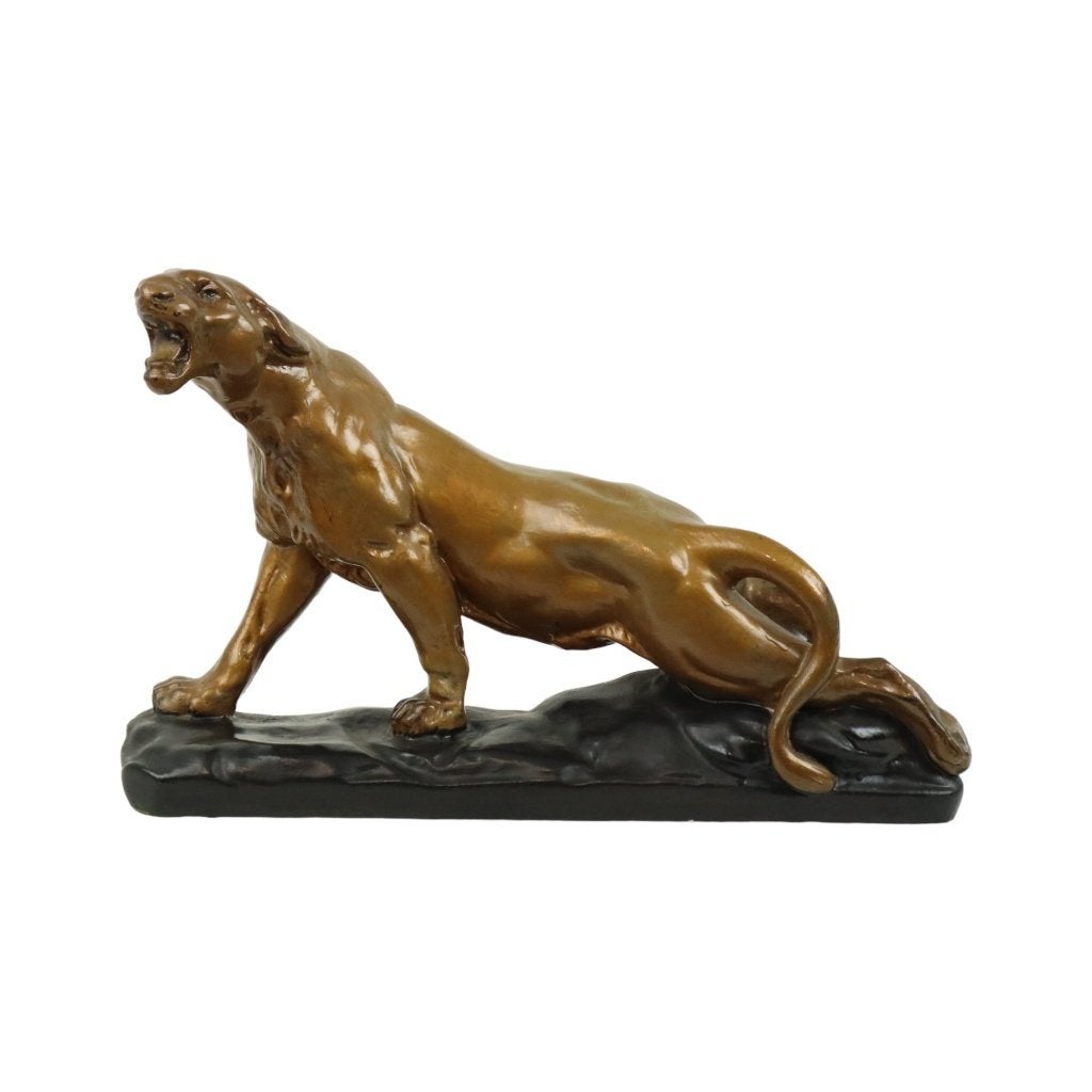Sculptuur Gewonde Leeuwin Gips Naar Charles Valton, Gips, Art nouveau, Ophalen of Verzenden, Zoogdier