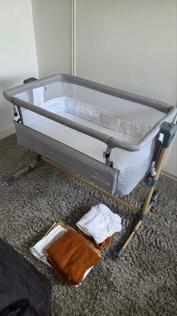 Kinderkraft Co-sleeper - Grijs, verstelbaar en comfortabel, Ophalen, Zo goed als nieuw, Wieg