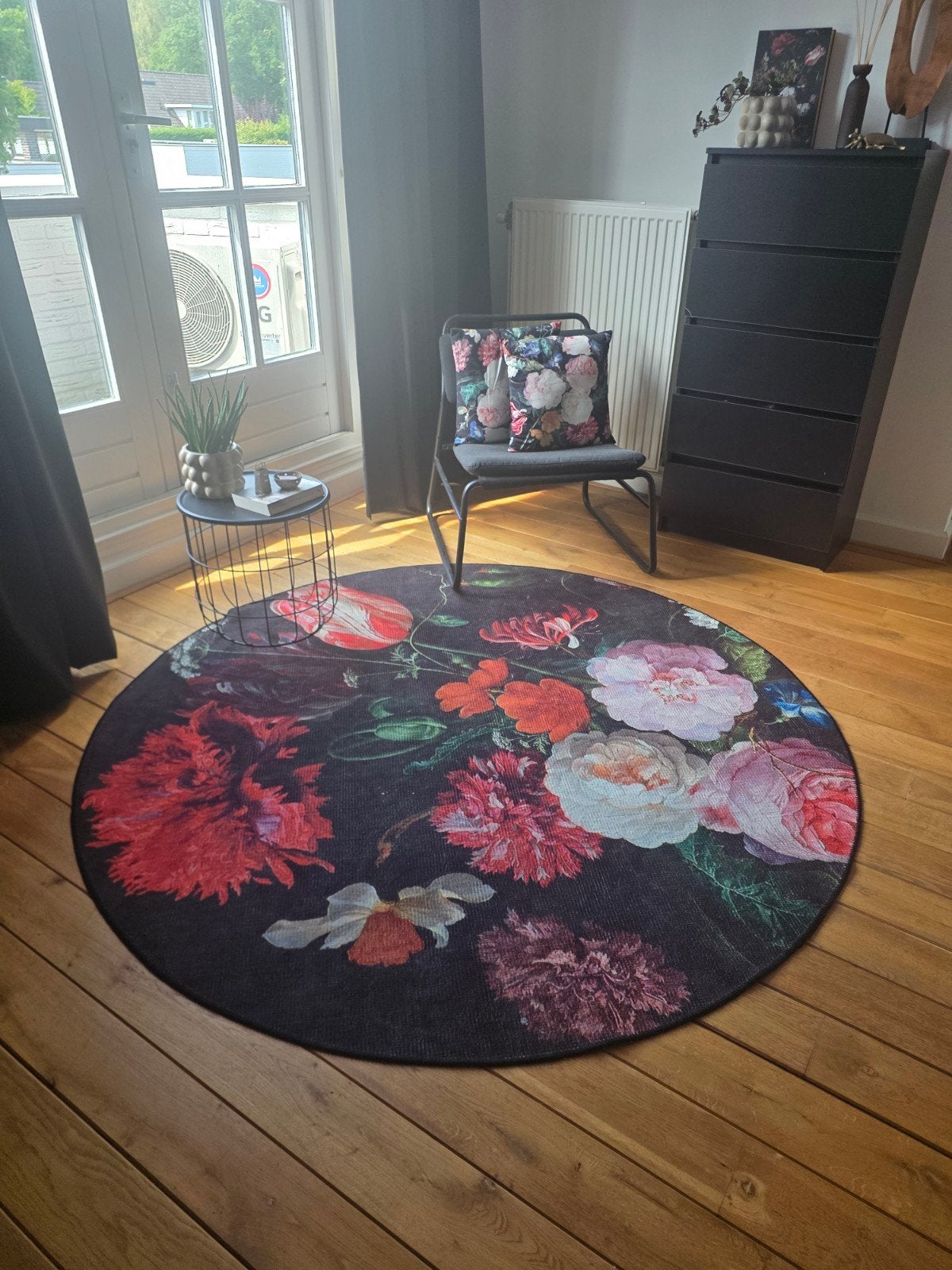 Rond vloerkleed 180cm stilleven bloemen davidsz de heem, Ophalen, 150 tot 200 cm, Rond, 200 cm of meer