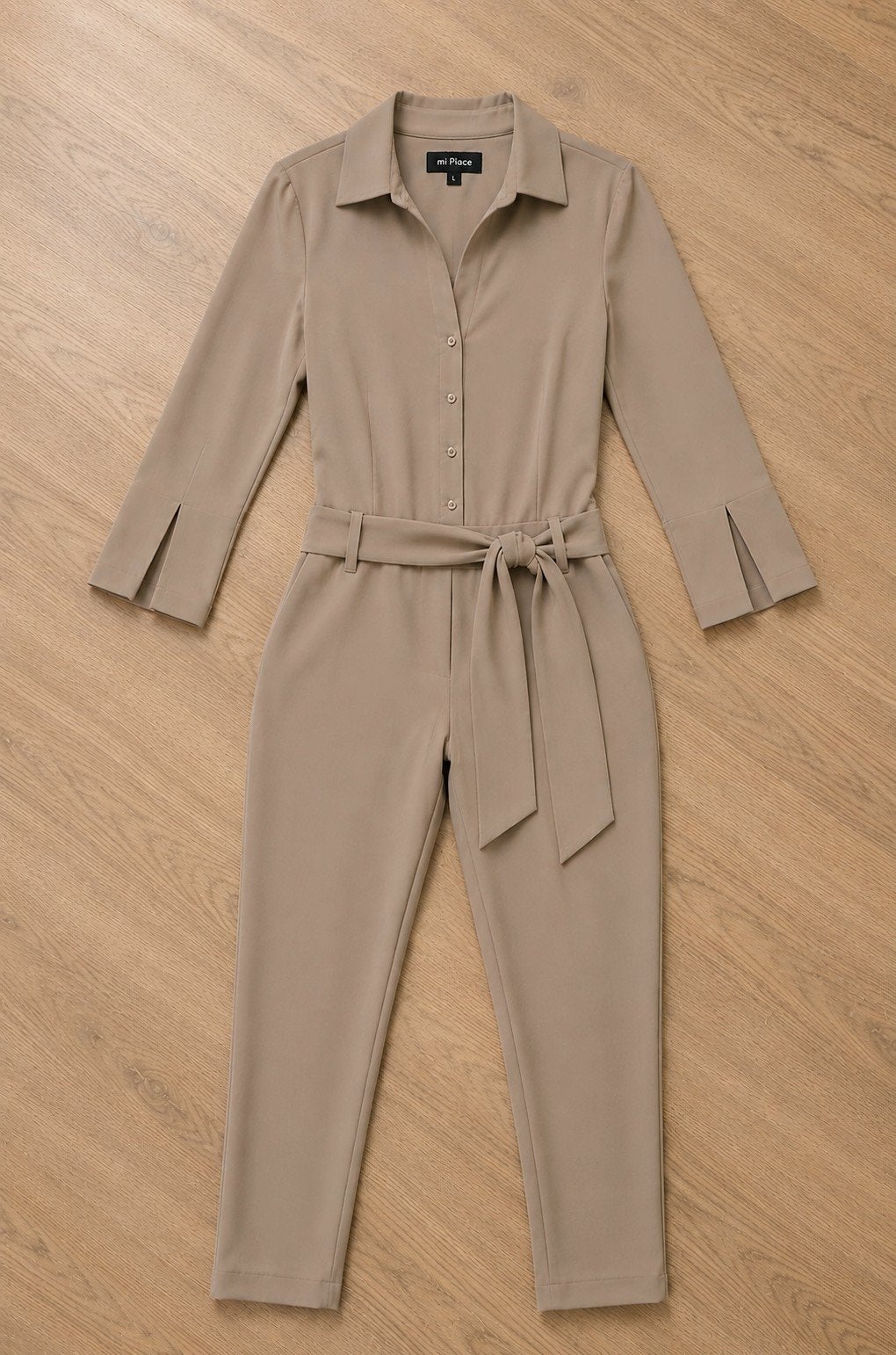 Mi Piace travelstof Jumpsuit maat L Kleur Taupe, Kleding | Dames, Jumpsuits, Mi Piace, Verzenden, Beige, Maat 42/44 (L)