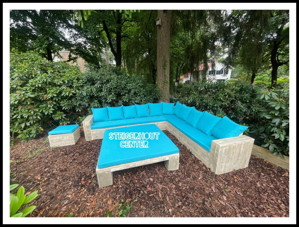 Steigerhout Loungebank Loungeset Tuin Meubelen Bank Tuinset, Tuin en Terras, Verzenden, Steigerhout, Nieuw, Eettafel