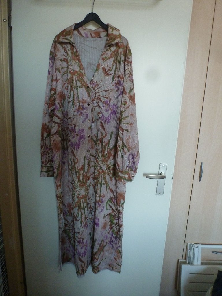 Herfst CAMEL PAARS KNOOPSLUITING midi jurk 44 -GRATIS zend, Overige kleuren, Verzenden, Maat 42/44 (L), Zo goed als nieuw