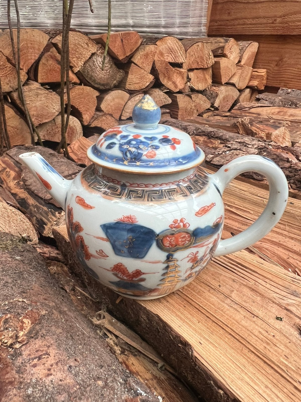 Theepot (Chinese Imari ,17e eeuw, Kangxi), Ophalen of Verzenden