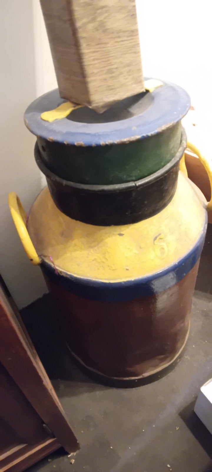 Geverfde Melkbus - Decoratieve Vintage Stijl, Ophalen