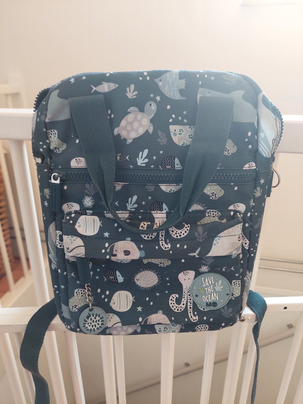 Leuke kinderrugzak met zeedieren - Zo goed als nieuw, Overige merken, Ophalen of Verzenden, 30 tot 45 cm, Minder dan 25 cm