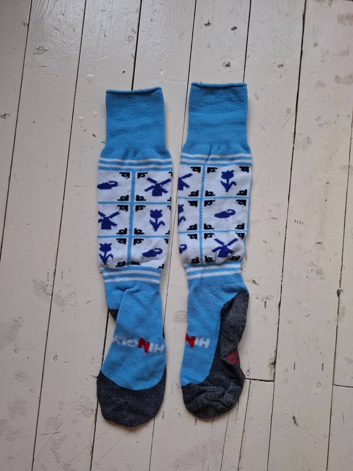 Hockeysokken Nederlands blauw met tulpen maat 36/40, Sokken en Kniesokken, Blauw, Maat 35 t/m 38, Ophalen of Verzenden
