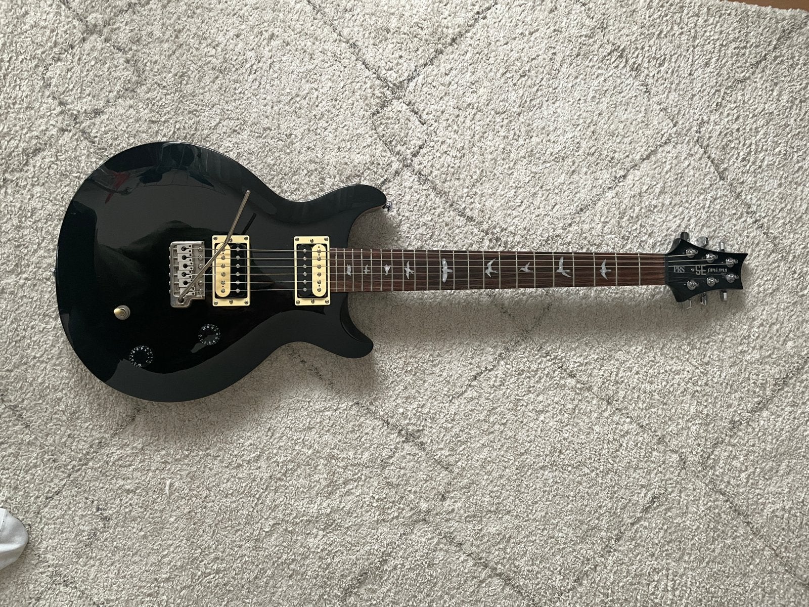 PRS SE Santana zwart elektrische gitaar - Zwart, Ophalen, Zo goed als nieuw, Solid body, Paul Reed Smith