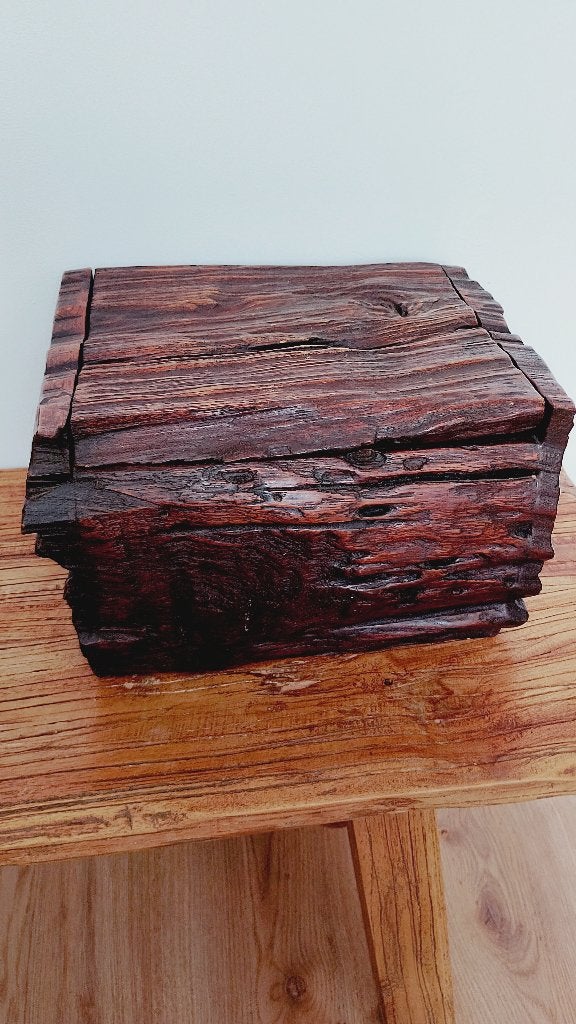 Vintage Duits forest kistje van massief zwaar hout, Huis en Inrichting, Ophalen of Verzenden, Zo goed als nieuw, Minder dan 50 cm